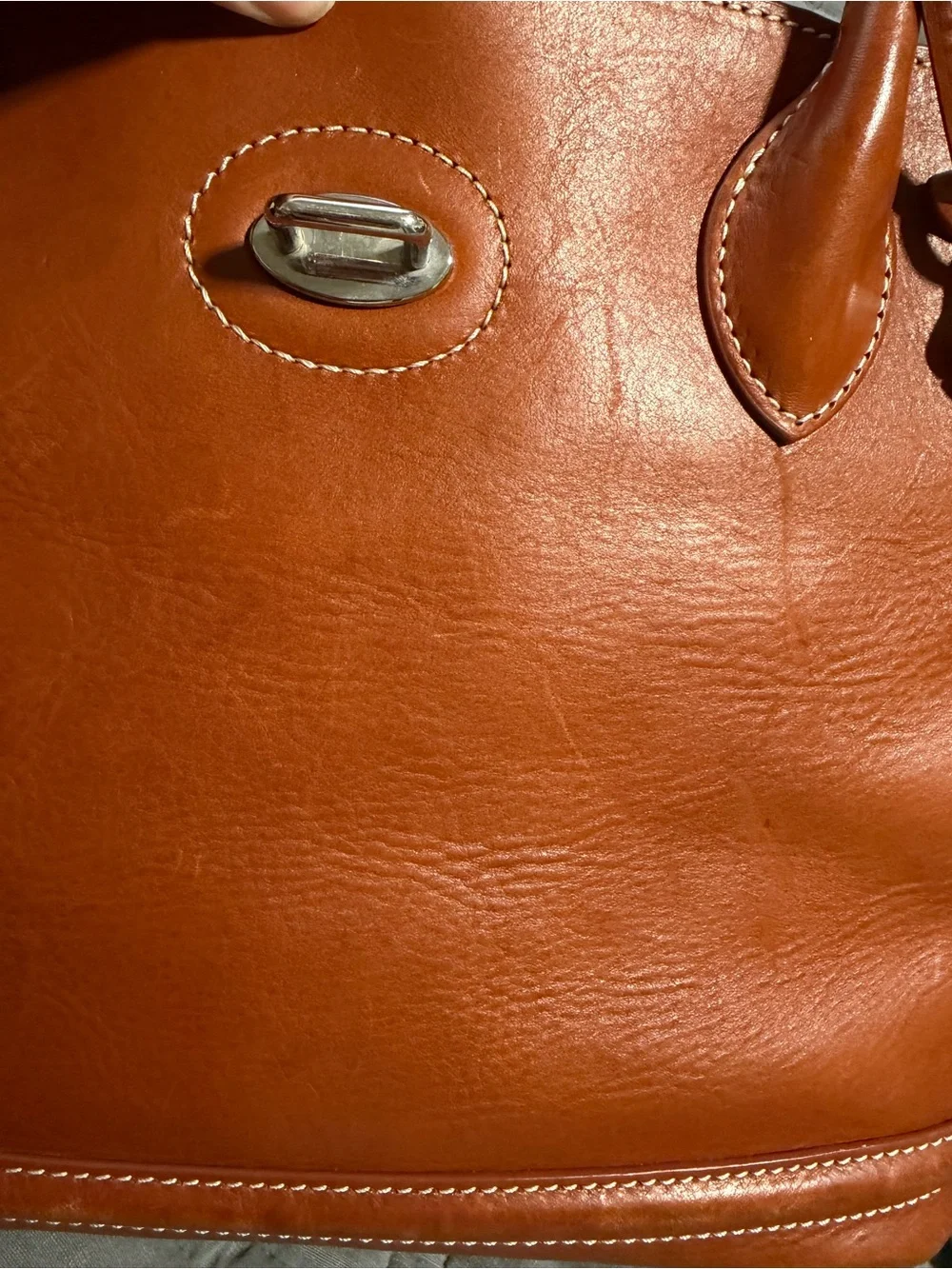 Dooney & Bourke Cognac Brown Leather Satchel